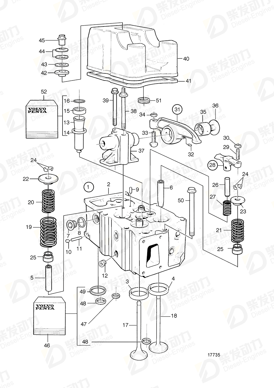 volvo penta Sealing ring kit, cylinder head 276924 Drawing volvo penta Sealing ring kit, cylinder head 276924 Drawing